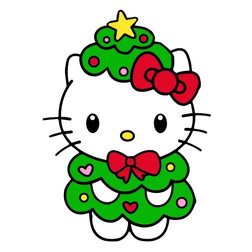 Стикер 41 Kitty Xmas