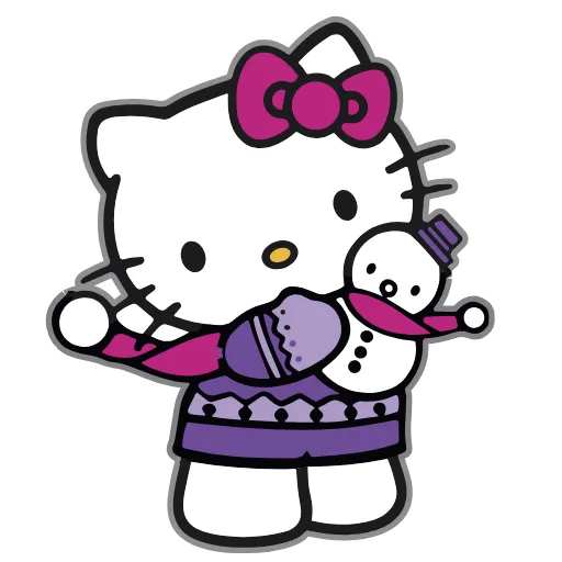 Стикер 45 Kitty Xmas