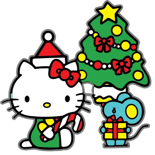 Стикер 49 Kitty Xmas
