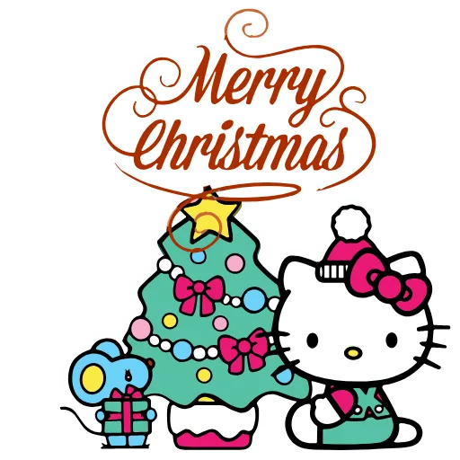 Стикер 42 Kitty Xmas