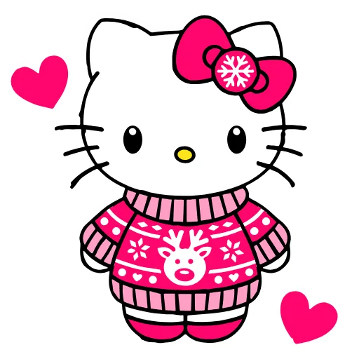 Стикер 36 Kitty Xmas