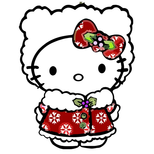 Стикер 6 Kitty Xmas