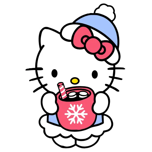 Стикер 50 Kitty Xmas