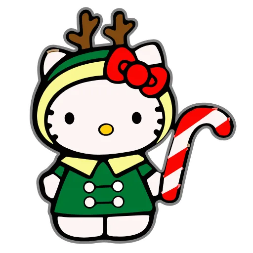 Стикер 18 Kitty Xmas
