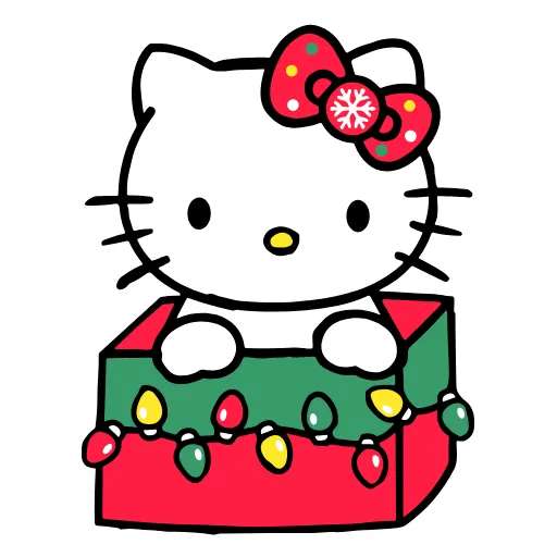 Стикер 34 Kitty Xmas
