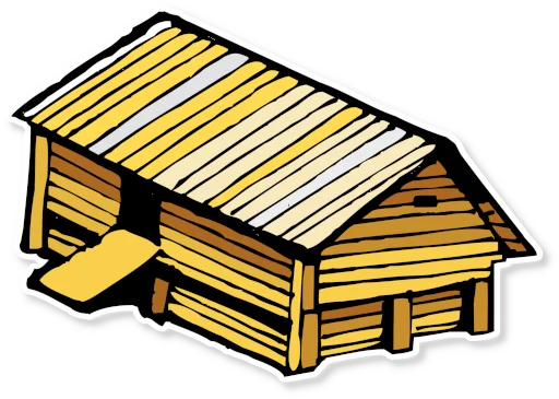 🏘 Стикер «Архитектура Кижи» для Telegram