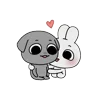 Стикер 3 Kkamang Couple