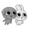 Стикер 6 Kkamang Couple