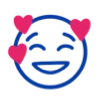 🥰 Эмодзи «Синие буквы, пингвинчики и значки» для Telegram