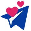 Эмодзи «Синие буквы, пингвинчики и значки» для Telegram — обложка