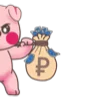 🐷 Эмодзи «Синие буквы, пингвинчики и значки» для Telegram