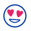 😍 Эмодзи «Синие буквы, пингвинчики и значки» для Telegram