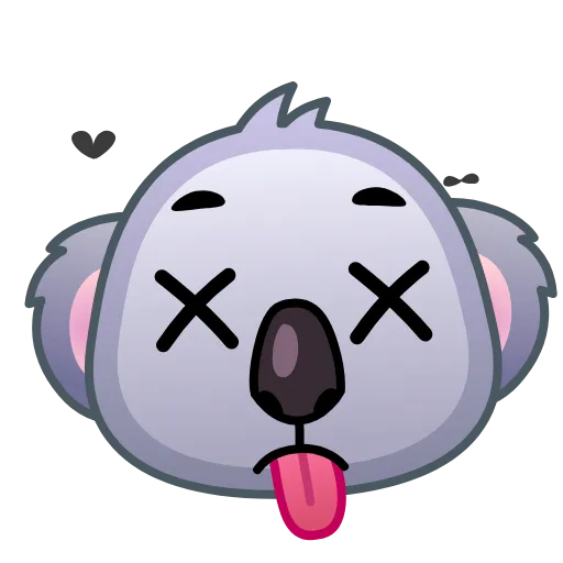 Стикер 21 Koala Emoji