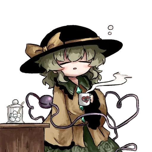 ❤️ Стикер «Koishi Komeiji» для Telegram
