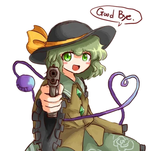 👋 Стикер «Koishi Komeiji» для Telegram