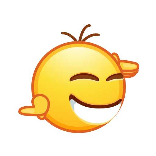 Стикер 35 Retro Kolobok Emoji