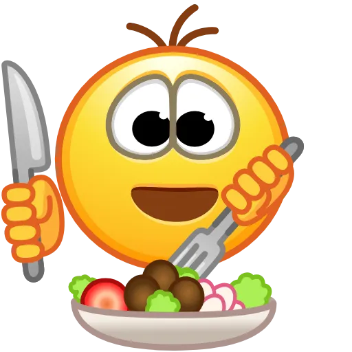 Стикер 40 Retro Kolobok Emoji