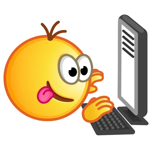 Стикер 37 Retro Kolobok Emoji