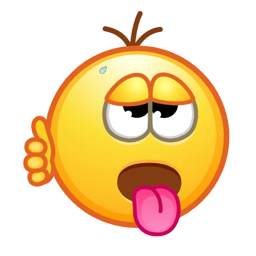 Стикер 16 Retro Kolobok Emoji