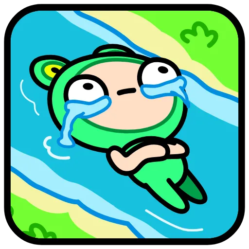 😭 Стикер «Корейская жабка» для Telegram