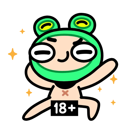 🍓 Стикер «Корейская жабка» для Telegram