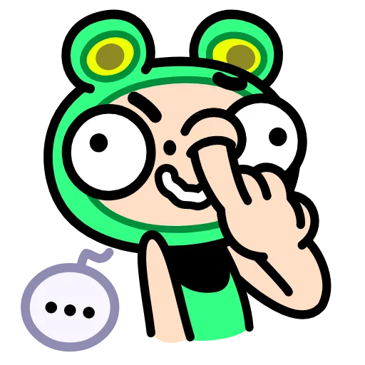 🤪 Стикер «Корейская жабка» для Telegram