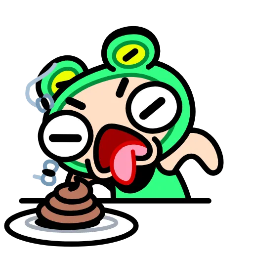 💩 Стикер «Корейская жабка» для Telegram