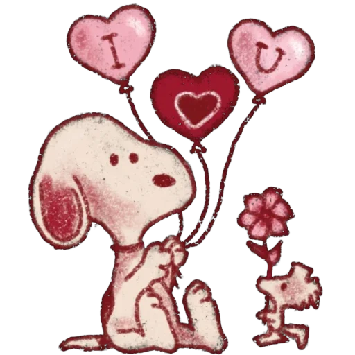 🫥 Стикер «Snoopy Valentines Day» для Telegram