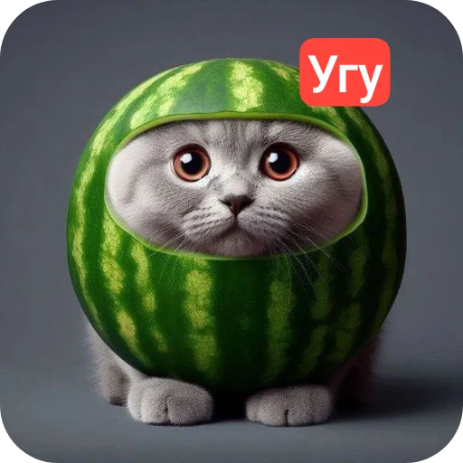 🐦 Стикер «Кот в арбузе» для Telegram