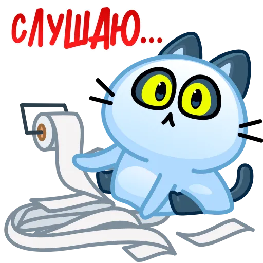 😐 Эмодзи «Котик-призрак» для Telegram