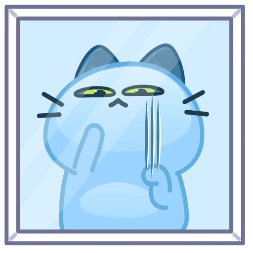 😒 Эмодзи «Котик-призрак» для Telegram