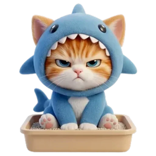 🐈 Стикер «Котоакула» для Telegram