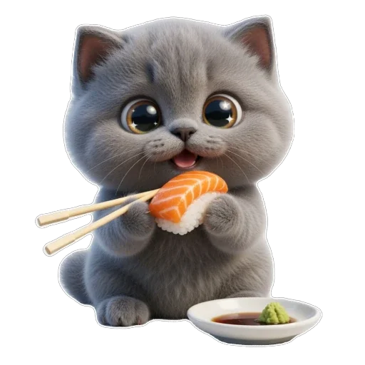 🍣 Стикер «Котомания» для Telegram