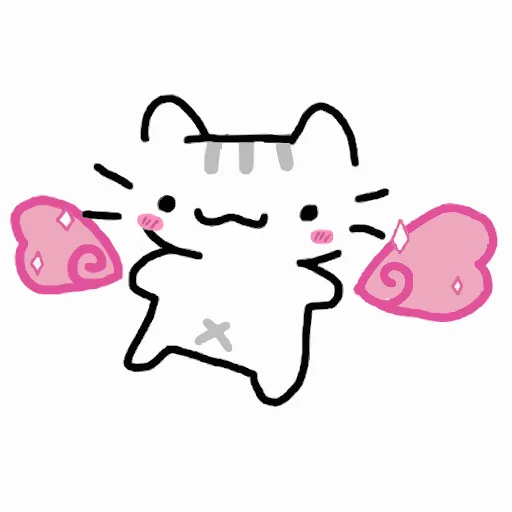 Стикер 49 💞 Набор эмоджи с милыми котятами на белом фоне в HD качестве