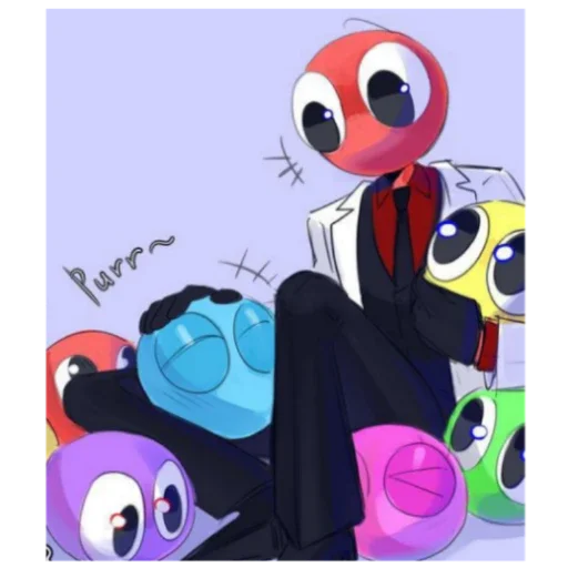 🍔 Стикер «Красный / Rainbow Friends» для Telegram