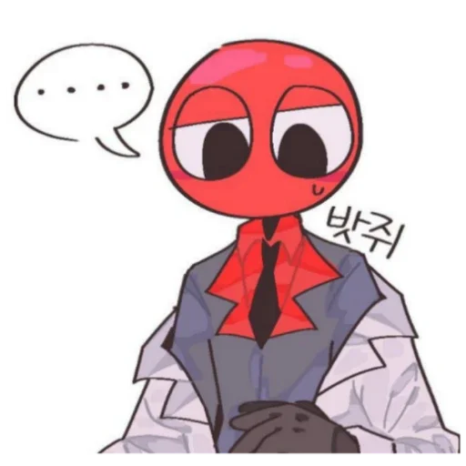 🍔 Стикер «Красный / Rainbow Friends» для Telegram