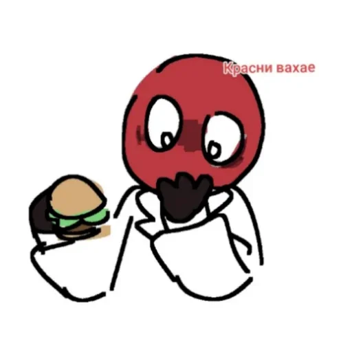 🍔 Стикер «Красный / Rainbow Friends» для Telegram