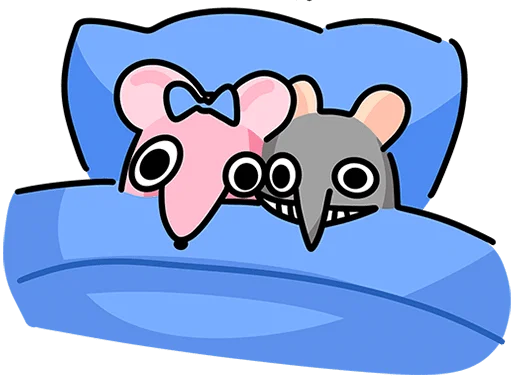 🛌 Стикер «Крис и Кристина без надписей» для Telegram