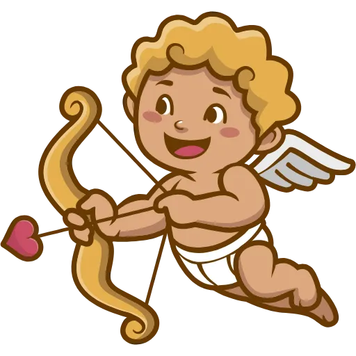 Стикер 17 Cupid - пак с ангелочками и сердечками к 14 февраля