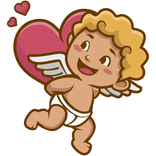 Стикер 6 Cupid - пак с ангелочками и сердечками к 14 февраля