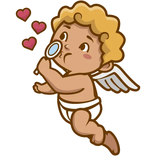 Стикер 9 Cupid - пак с ангелочками и сердечками к 14 февраля