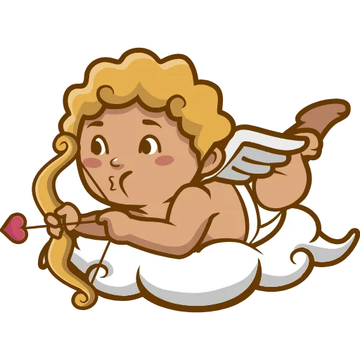Стикер 7 Cupid - пак с ангелочками и сердечками к 14 февраля