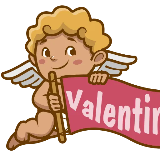 Стикер 22 Cupid - пак с ангелочками и сердечками к 14 февраля