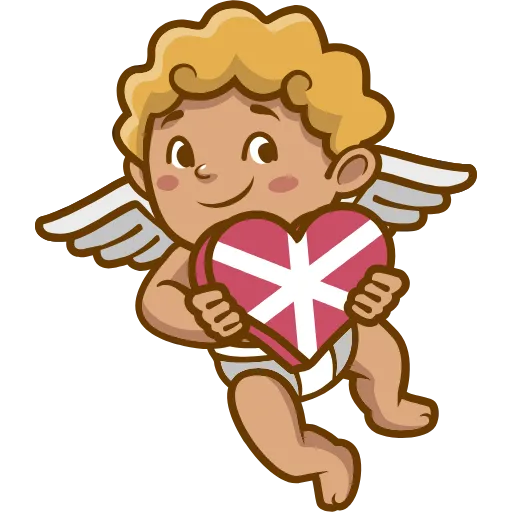 Стикер 12 Cupid - пак с ангелочками и сердечками к 14 февраля
