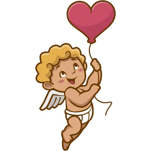 Стикер 16 Cupid - пак с ангелочками и сердечками к 14 февраля