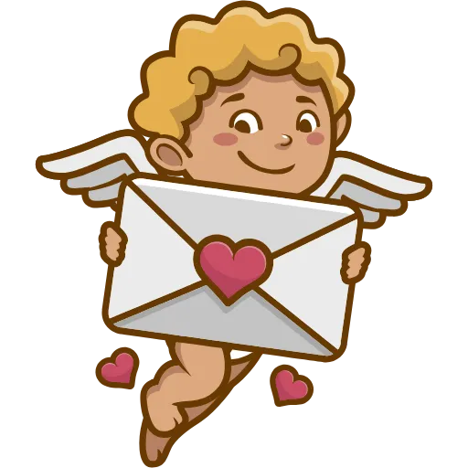 Стикер 14 Cupid - пак с ангелочками и сердечками к 14 февраля