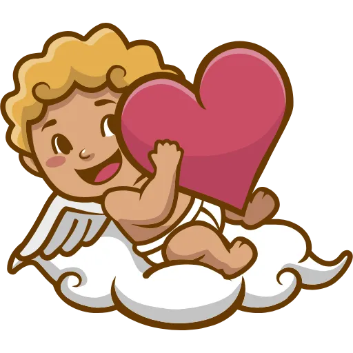 Стикер 8 Cupid - пак с ангелочками и сердечками к 14 февраля