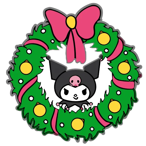 Стикер 45 Kuromi Xmas ×