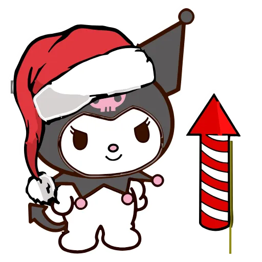 Стикер 9 Kuromi Xmas ×