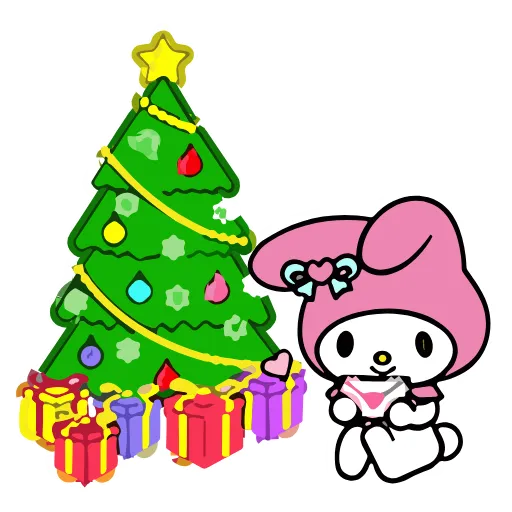 Стикер 46 Kuromi Xmas ×
